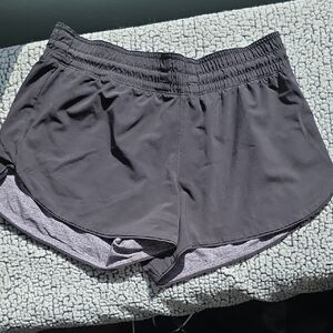 Lululemon Athletica Reversible Black and Gray Athletic Shorts
